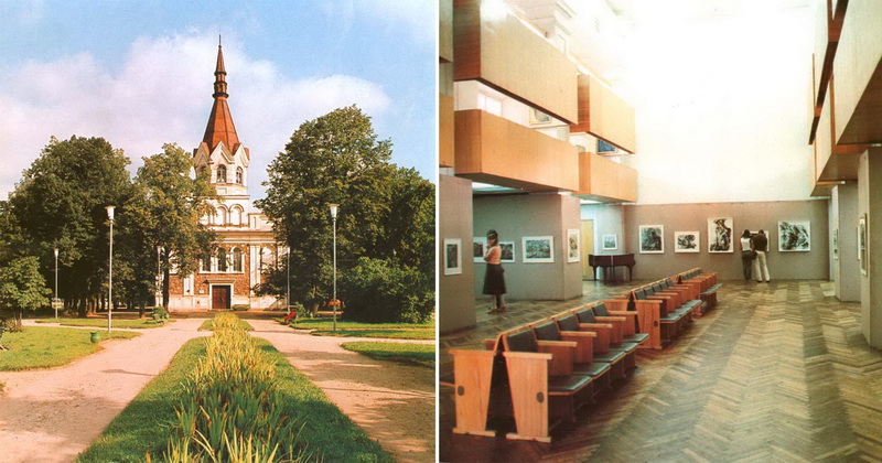 Sovietinė valdžia Panevėžio Švč. Trejybės bažnyčią uždarė 1949-aisiais. Religinių kultų reikalų tarybos tada buvo nuspręsta pastatą panaudoti muziejui, tačiau iš pradžių maldos namai buvo paversti sandėliu, vėliau koncertų ir šokių sale. Po rekonstrukcijos 1973 metais bažnyčioje įrengti Parodų rūmai (nuotraukose). PB ARCHYVO nuotraukos