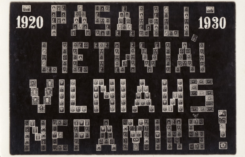 4-ojo dešimtmečio atvirukas, skirtas Vilniui. PANEVĖŽIO KRAŠTOTYROS MUZIEJAUS rinkinių nuotr.