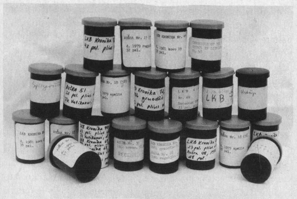 JAV išsaugotų „Lietuvos Katalikų Bažnyčios kronikos“ mikrofilmų archyvas. LKBKRONIKA.LT nuotr.